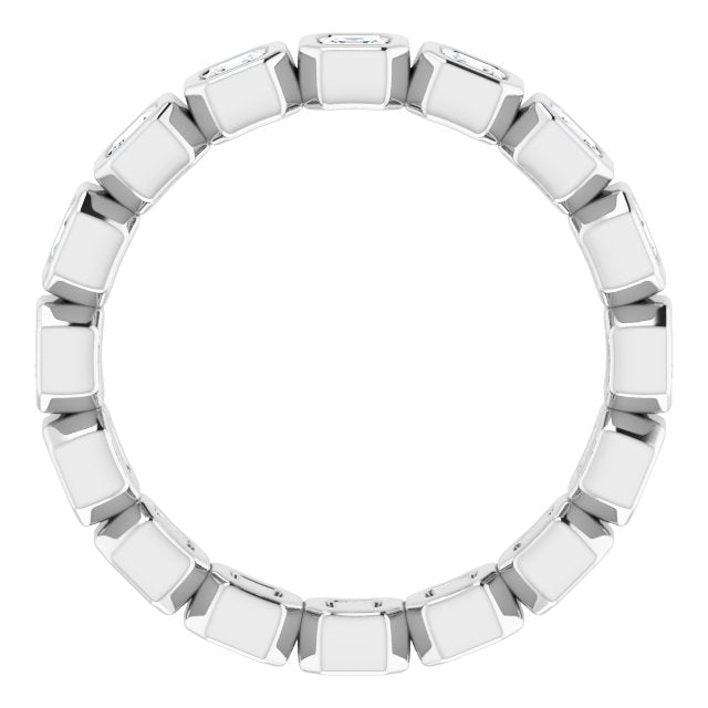14K White 9/10 CTW Diamond Eternity Band - Balacia