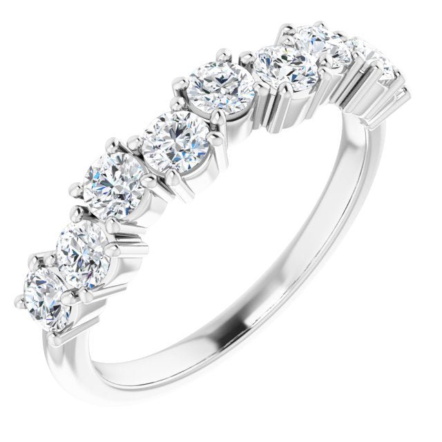 14K White 9/10 CTW Lab - Grown Diamond Anniversary Band - Balacia