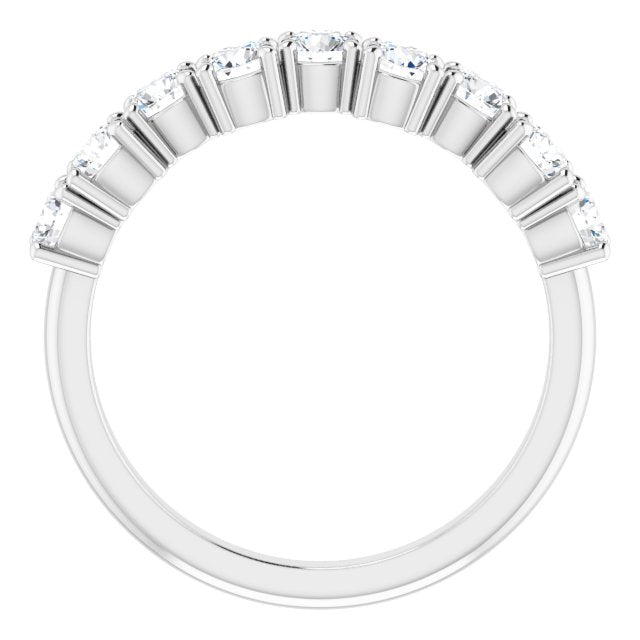 14K White 9/10 CTW Lab - Grown Diamond Anniversary Band - Balacia