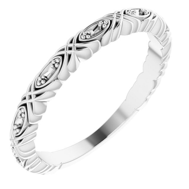 14K White Anniversary Band - Balacia