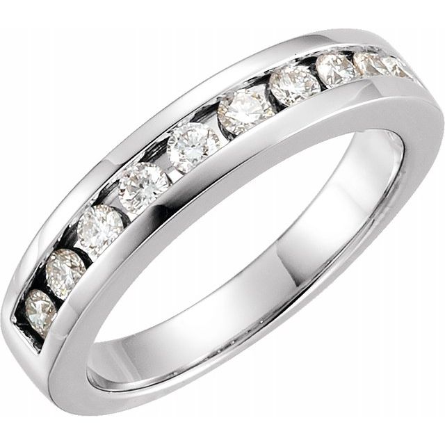 14K White Channel - Set Anniversary Band - Balacia