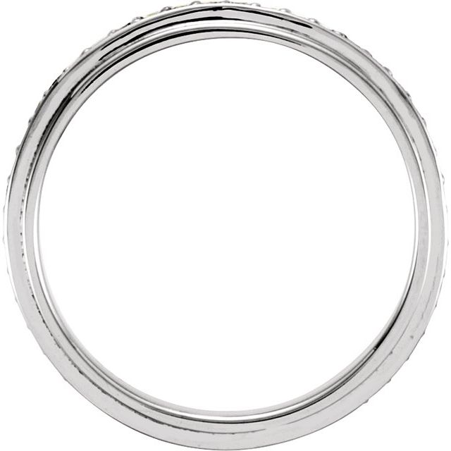 14K White Eternity 1/3 CTW Diamond Duo Band - Balacia