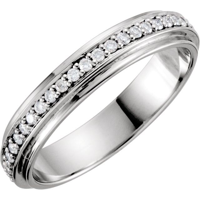 14K White Eternity 1/3 CTW Diamond Duo Band - Balacia