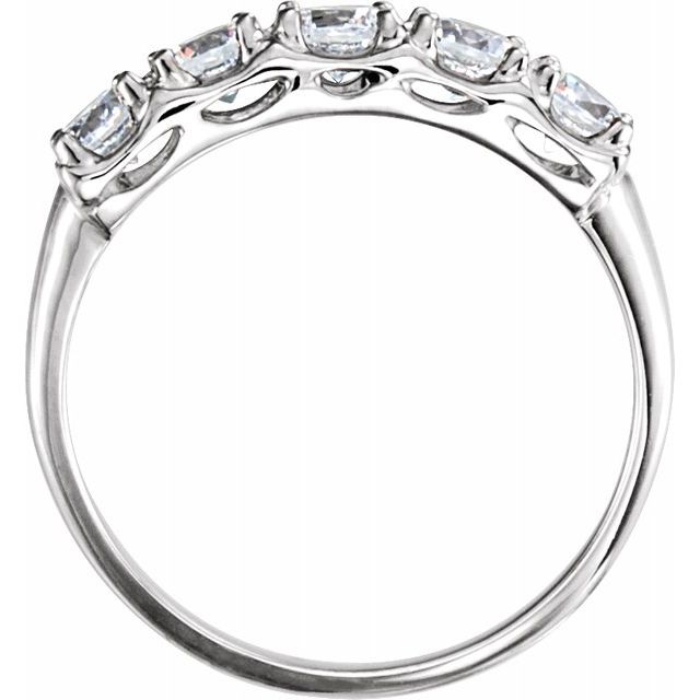 14K White Five - Stone Anniversary Band - Balacia