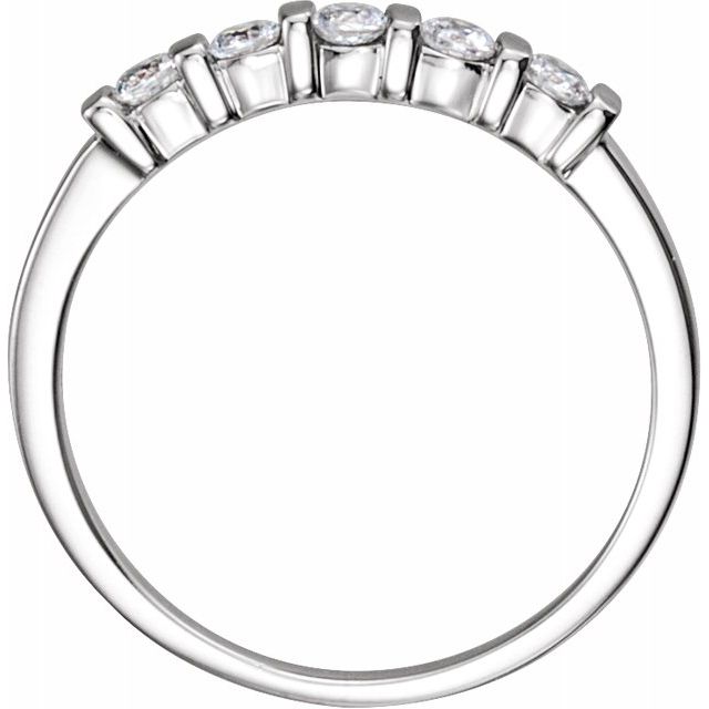 14K White Five - Stone Anniversary Band - Balacia