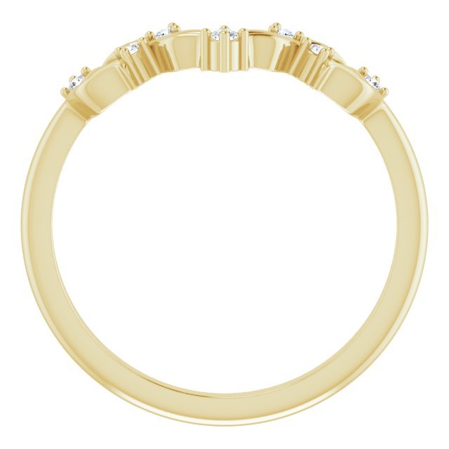 14K Yellow .05 CTW Diamond Contour Band - Balacia
