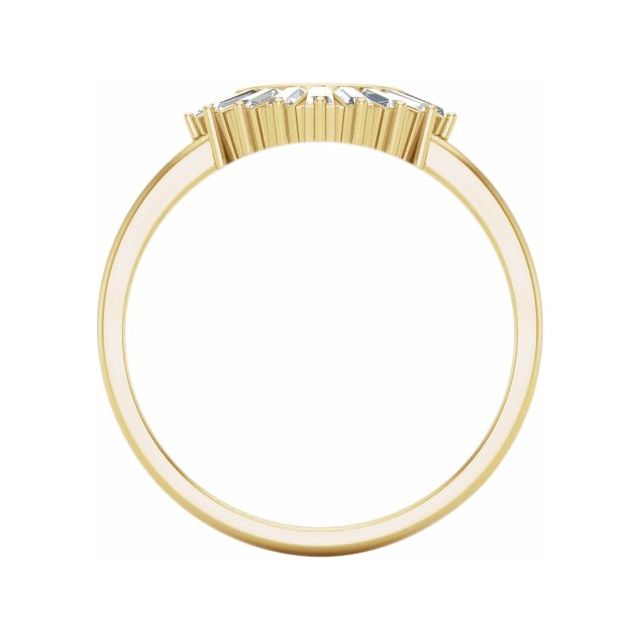 14K Yellow .05 CTW Diamond Contour Band - Balacia