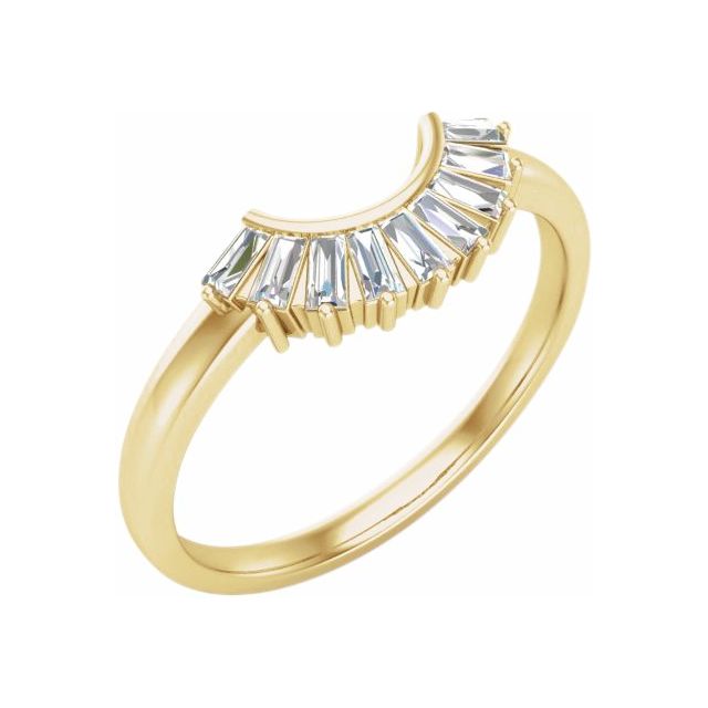 14K Yellow .05 CTW Diamond Contour Band - Balacia