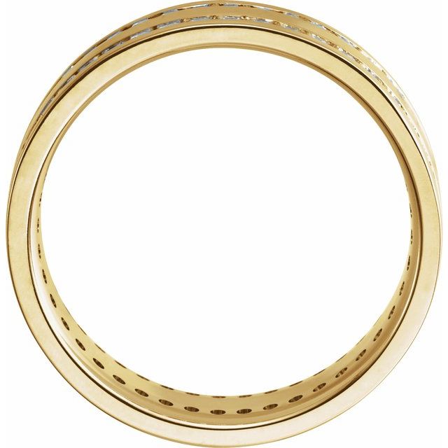 14K Yellow 1 1/8 CTW Diamond Flat Band - Balacia