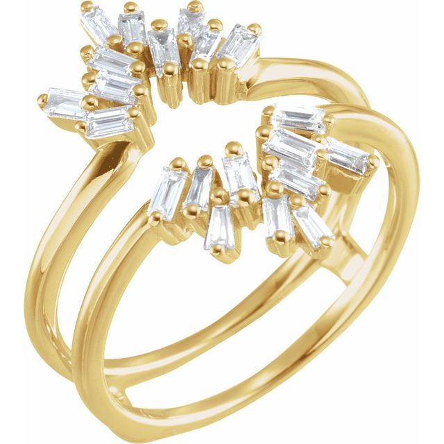 14K Yellow 1/2 CTW Diamond Ring Guard - Balacia