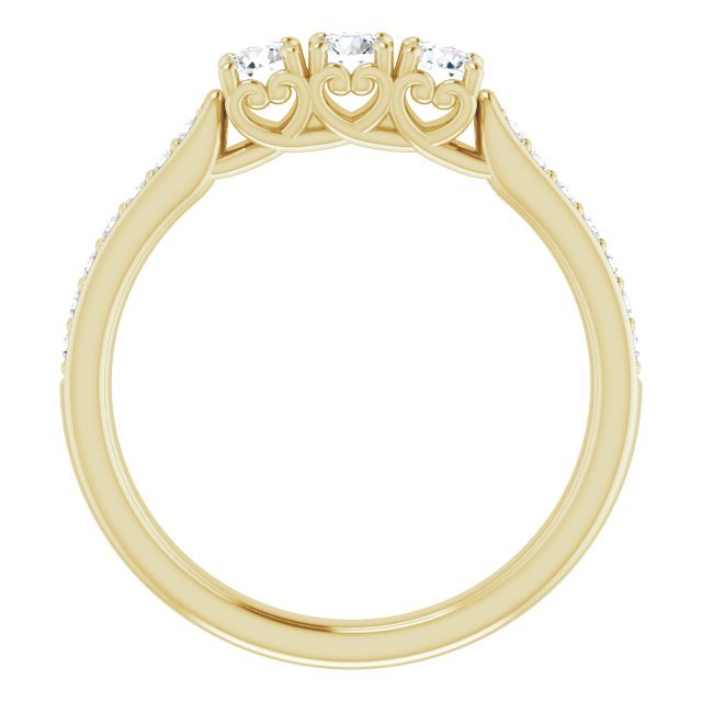 14K Yellow 1/3 CTW Diamond Anniversary Band - Balacia