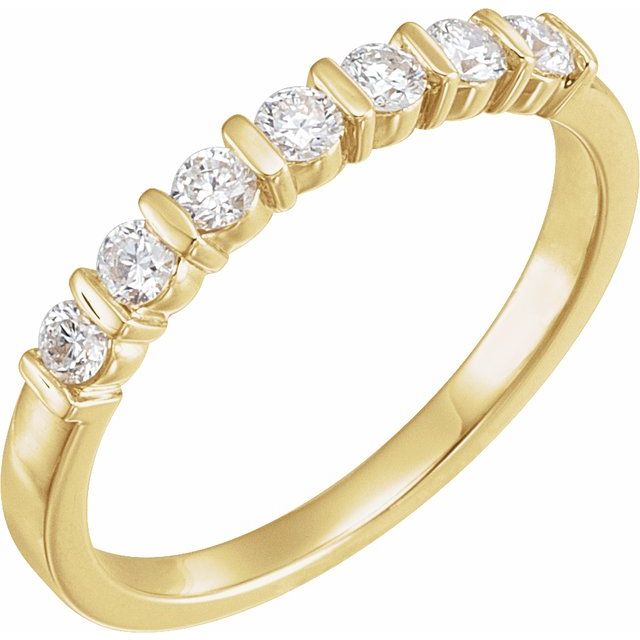14K Yellow 1/3 CTW Diamond Anniversary Band - Balacia