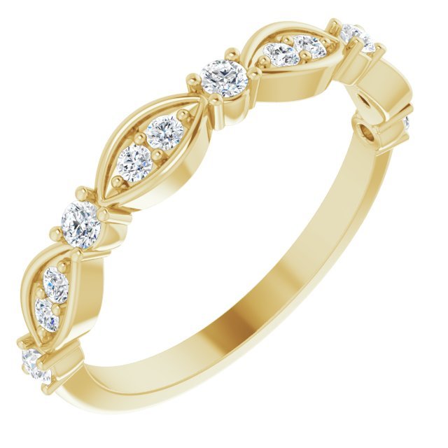 14K Yellow 1/3 CTW Diamond Anniversary Band - Balacia