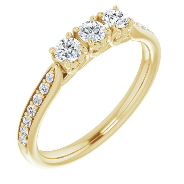 14K Yellow 1/3 CTW Diamond Anniversary Band - Balacia
