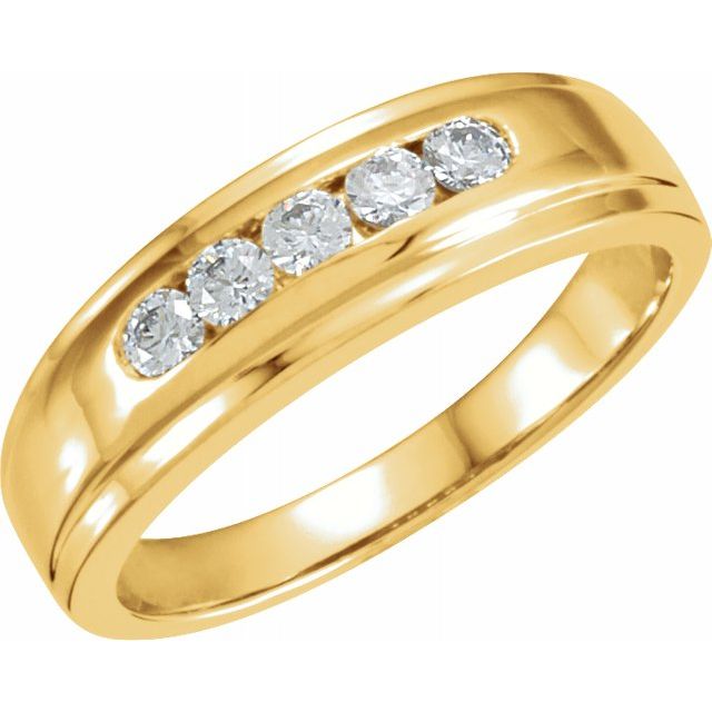 14K Yellow 1/3 CTW Diamond Band - Balacia