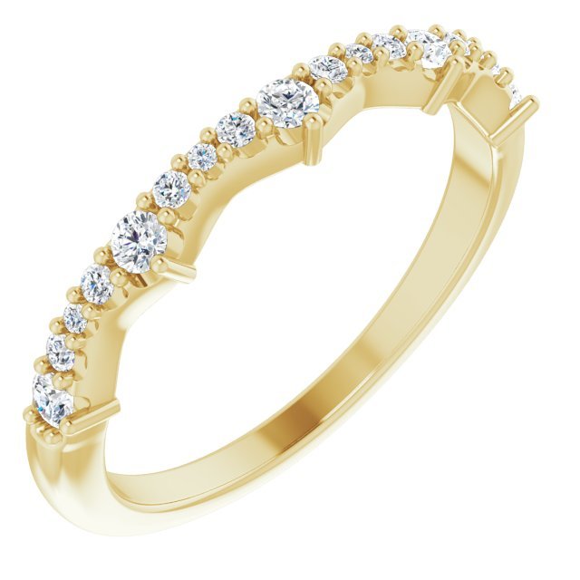 14K Yellow 1/4 CTW Diamond Anniversary Band - Balacia