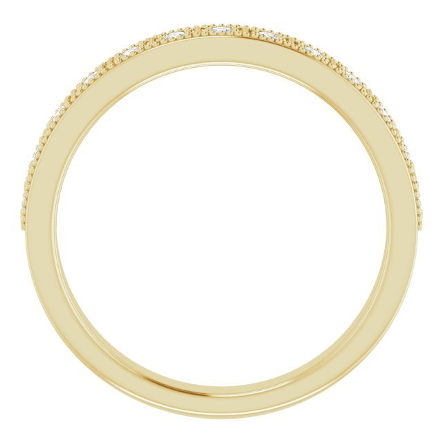 14K Yellow 1/4 CTW Diamond Milgrain Anniversary Band - Balacia