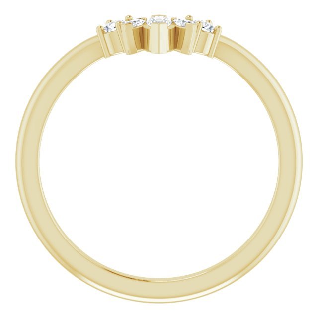 14K Yellow 1/5 CTW Diamond Accented Contour Band - Balacia