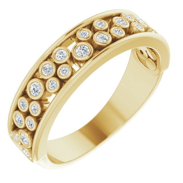 14K Yellow 1/5 CTW Diamond Anniversary Band - Balacia
