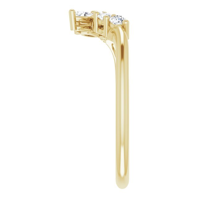 14K Yellow 1/5 CTW Diamond Contour Band - Balacia