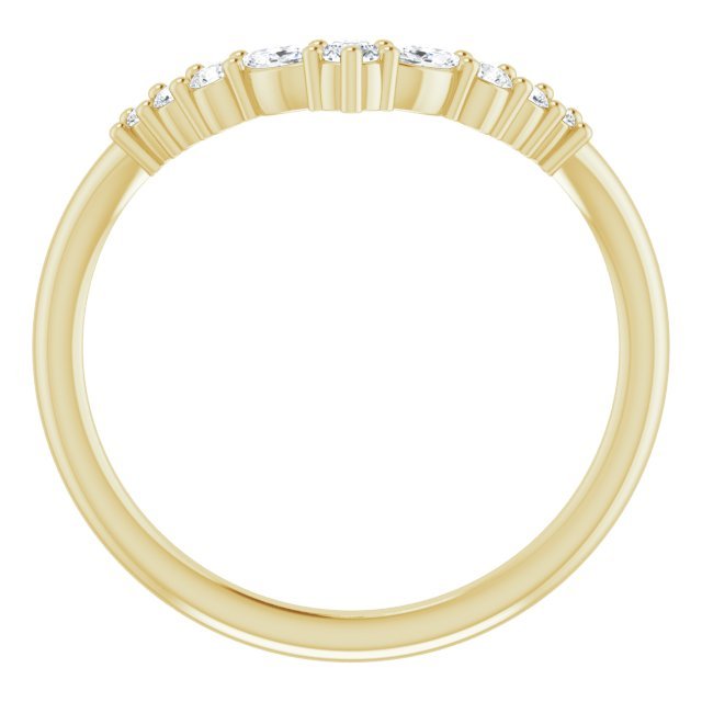 14K Yellow 1/5 CTW Diamond Contour Band - Balacia