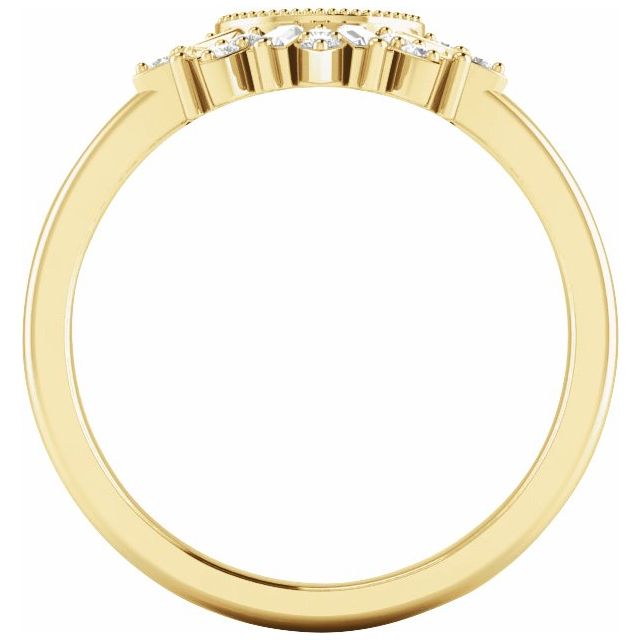 14K Yellow 1/5 CTW Diamond Contour Band - Balacia