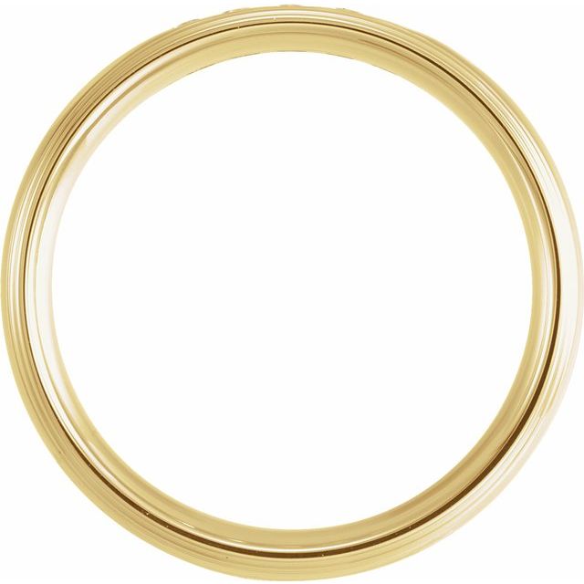 14K Yellow 1/5 CTW Diamond Half Round Edge Band - Balacia