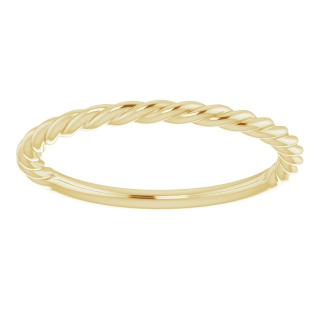 14K Yellow 1.5 mm Twisted Rope Band - Balacia
