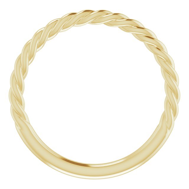 14K Yellow 1.5 mm Twisted Rope Band - Balacia
