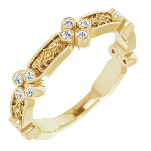 14K Yellow 1/6 CTW Diamond Anniversary Band - Balacia