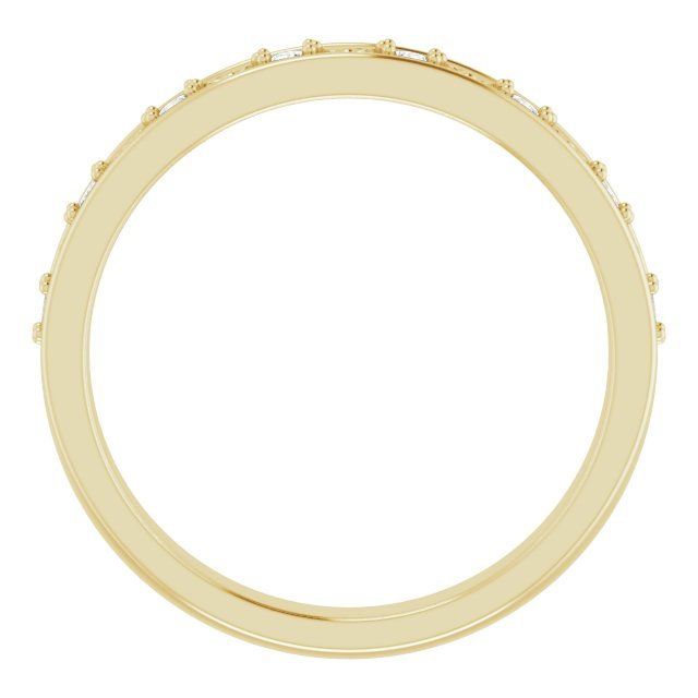 14K Yellow 1/6 CTW Diamond Floral Anniversary Band - Balacia