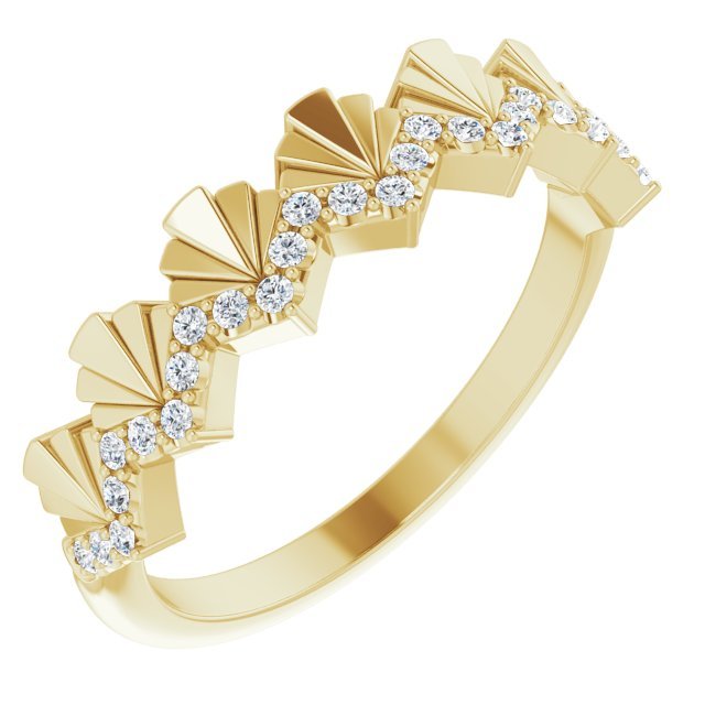 14K Yellow 1/6 CTW Diamond Vintage - Inspired Anniversary Band - Balacia