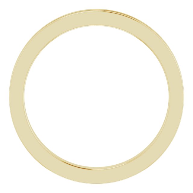 14K Yellow 2 mm Flat Edge Band with Milgrain - Balacia