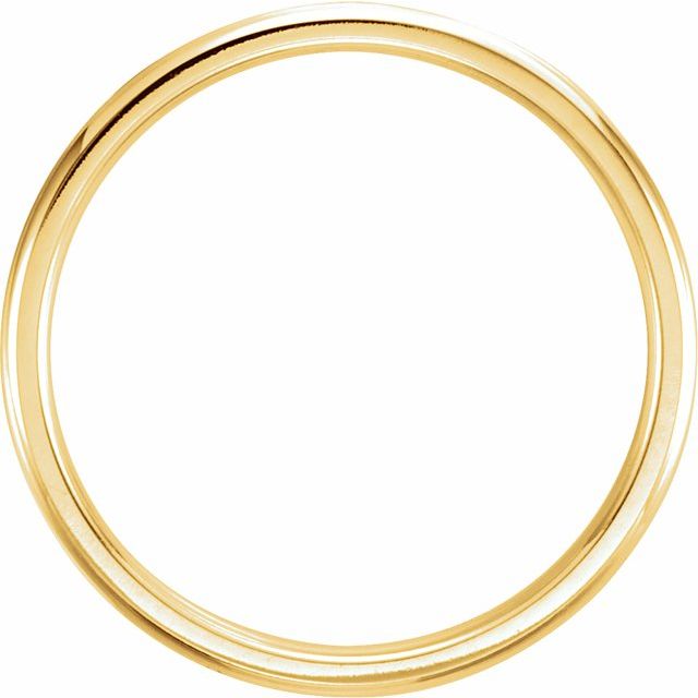 14K Yellow 2 mm Half Round Band with Milgrain Center - Balacia