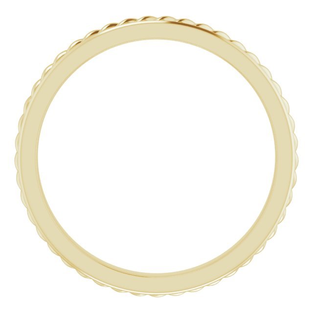 14K Yellow 2 mm Rope Band - Balacia
