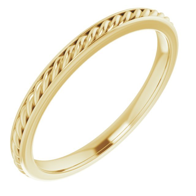 14K Yellow 2 mm Rope Band - Balacia
