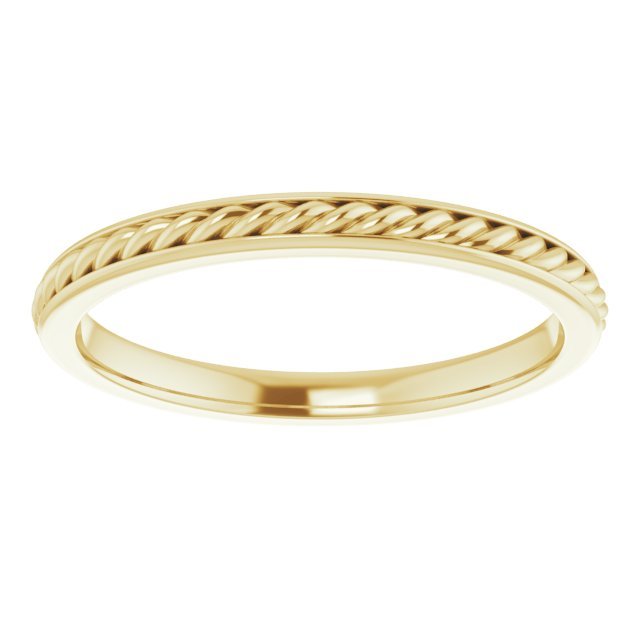 14K Yellow 2 mm Rope Band - Balacia