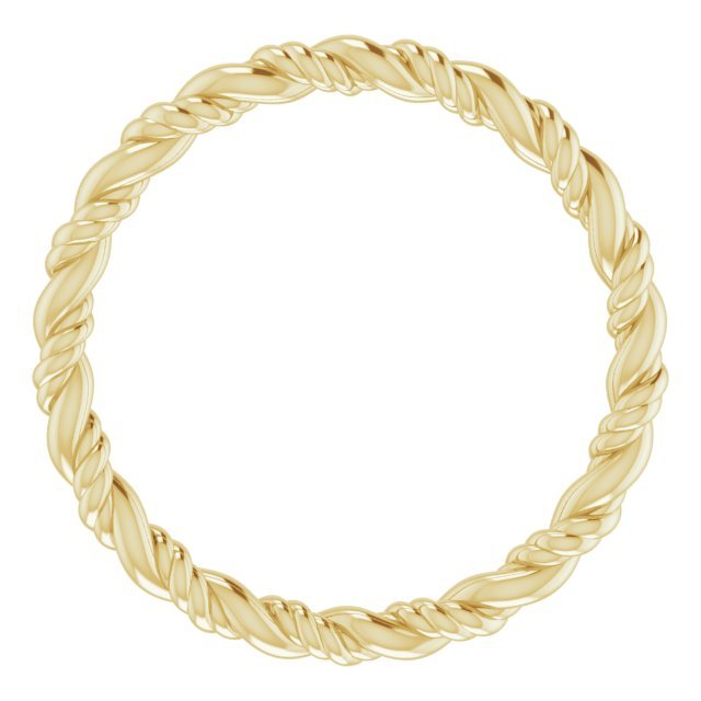 14K Yellow 2.1mm Rope Band - Balacia