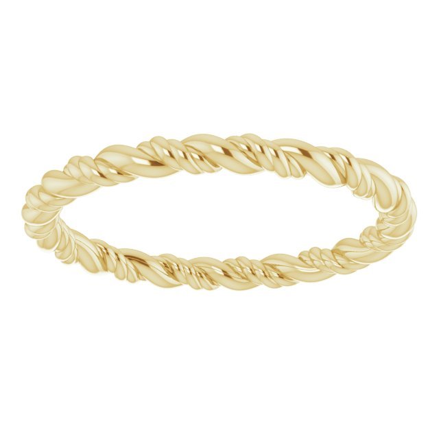 14K Yellow 2.1mm Rope Band - Balacia