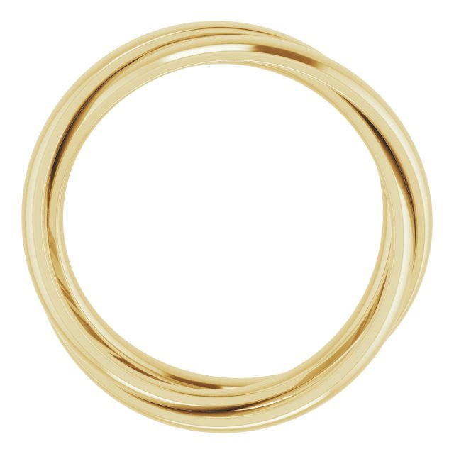 14K Yellow 2.4mm Three Band Rolling Ring - Balacia
