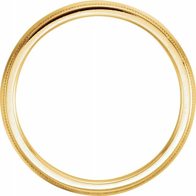 14K Yellow 2.5 mm Knife - Edge Band with Milgrain - Balacia