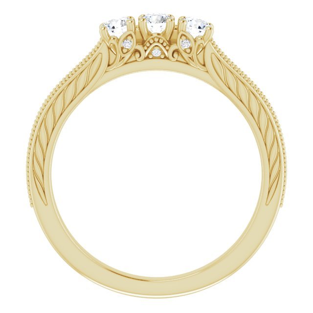 14K Yellow 3 mm Round .03 CTW Diamond Anniversary Band - Balacia