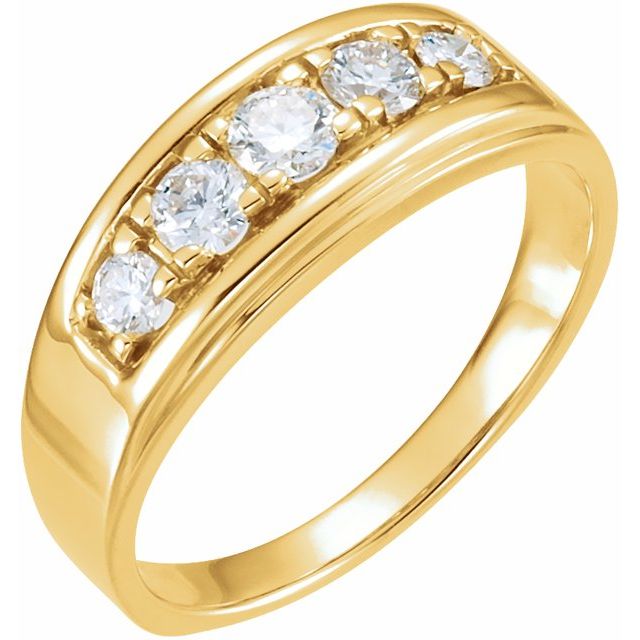 14K Yellow 3/4 CTW Diamond Band - Balacia