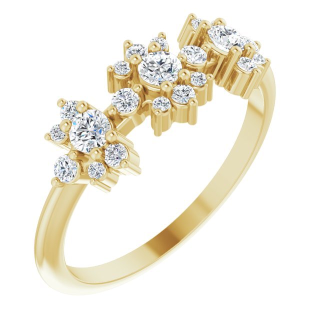 14K Yellow 3/8 CTW Diamond Anniversary Band - Balacia