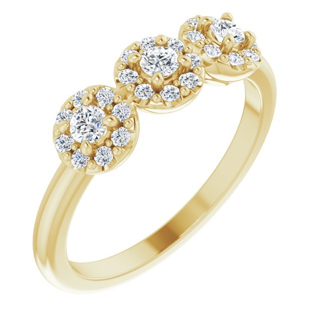 14K Yellow 3/8 CTW Diamond Anniversary Band - Balacia
