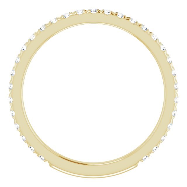 14K Yellow 3/8 CTW Diamond French - Set Anniversary Band - Balacia