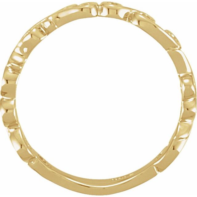 14K Yellow 4 mm Scroll Design Band - Balacia