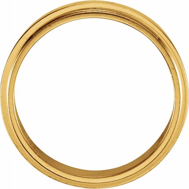 14K Yellow 5 mm Flat Edge Band - Balacia