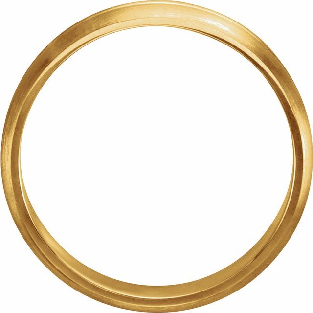 14K Yellow 5 mm Grooved Band with Brush Finish - Balacia
