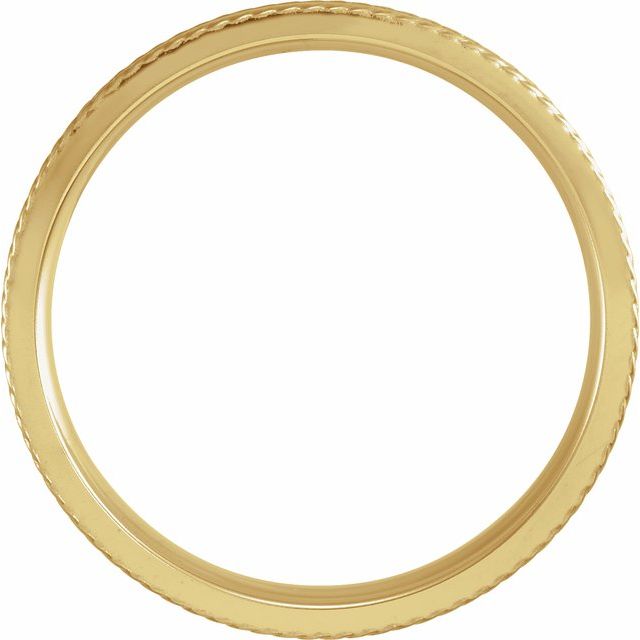 14K Yellow 5 mm Grooved Band with Rope Edge - Balacia